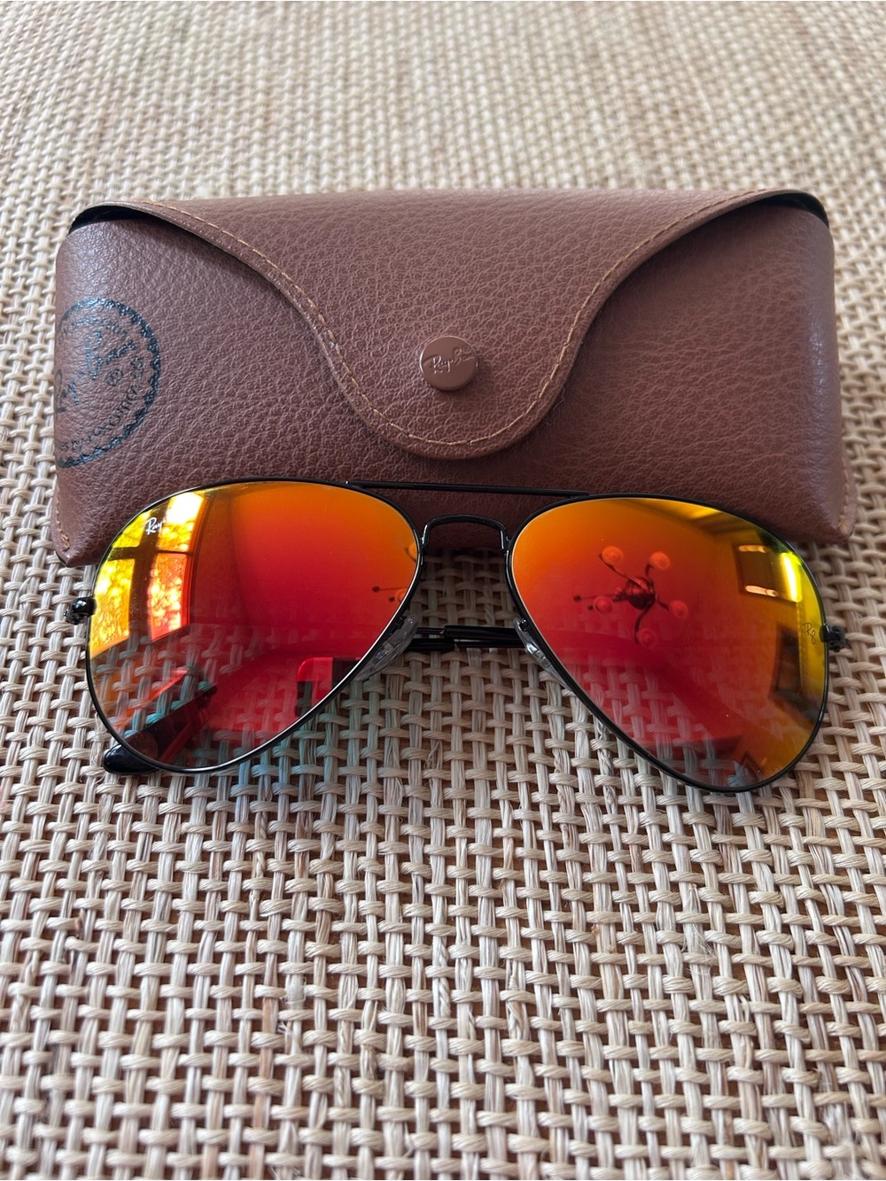 Ray-Ban Aviator Mirror Sunglasses.